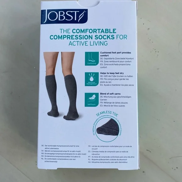 JOBST Compression Stockings Activewear Knee Highs Athletic Firm Support Unisex S - Picture 3 of 6